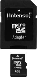 Memorie Micro SD - Classe 4 ٠ Max Transfer rate lettura : 21,00 Mb/s ٠ Max Transfer