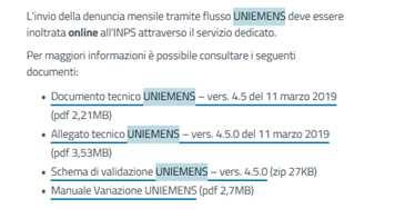 Strumenti per la gestione Uniemens www.inps.