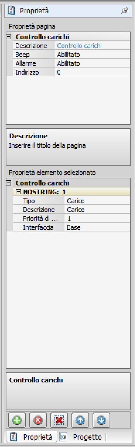 Puoi, oltre che selezionare gli oggetti, muoverti all interno del progetto selezionando, se presenti, le sottopagine. 6 1 7 2 3 4 5 1. Parametri pagina oggetto selezionato. 2. Indicazioni per la configurazione dei parametri selezionati.