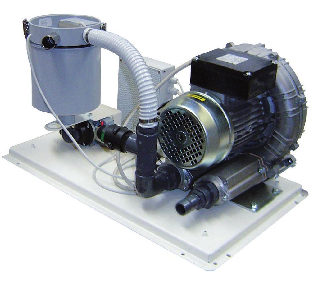 MGF suction units are available as basic suction motors (ASPIR), as suction systems complete with liquids separator (ASPIR C), as silenced versions (SILENT) and as silenced versions equipped with