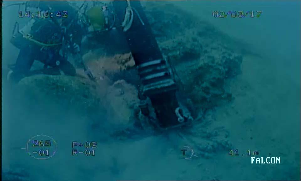 WP9: SITE REMEDIATION W Isola del Giglio, 01-15 Marzo 2017 01/03/2017 Proseguono le attività di rimozione dei sedimenti per opera dei divers Micoperi.