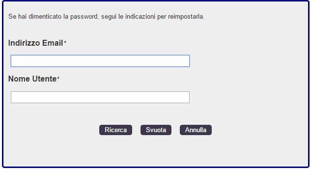 Dimenticata password?