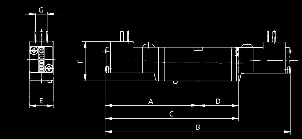 Dimensioni Distributore elettropilotato monostabile o bistabile con connettore tipo 17 mm
