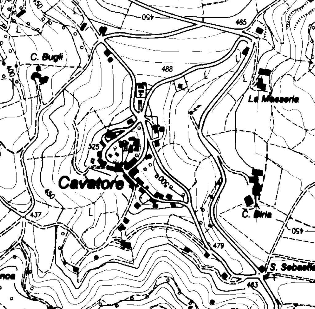 COMUNE DI CAVATORE VARIANTE STRUTTURALE AL P.R.G.I. Stralcio Carta di Sintesi della Pericolosità - Scala 1:5.