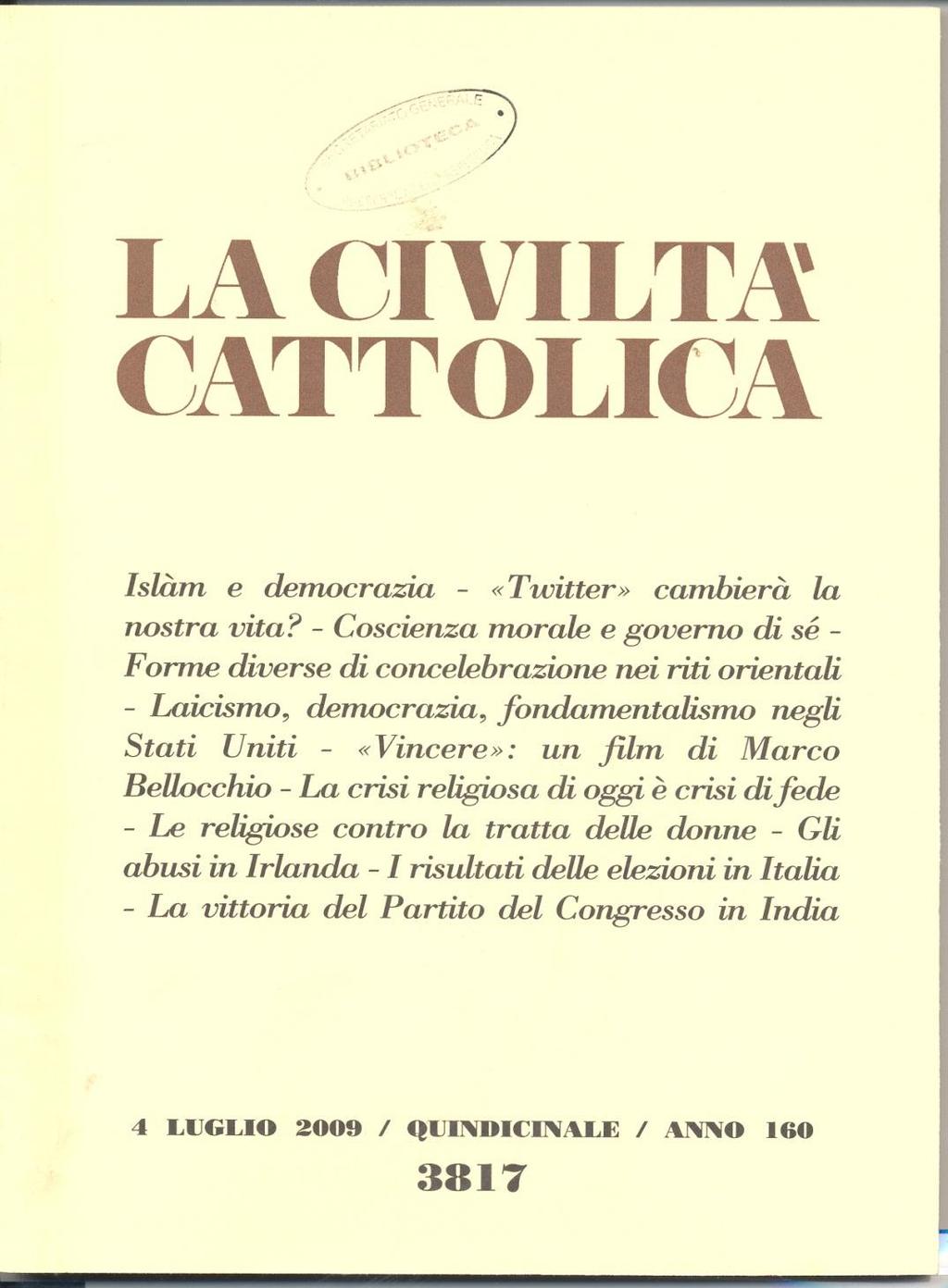 LA CIVILTA' CATTOLICA Unione Stampa