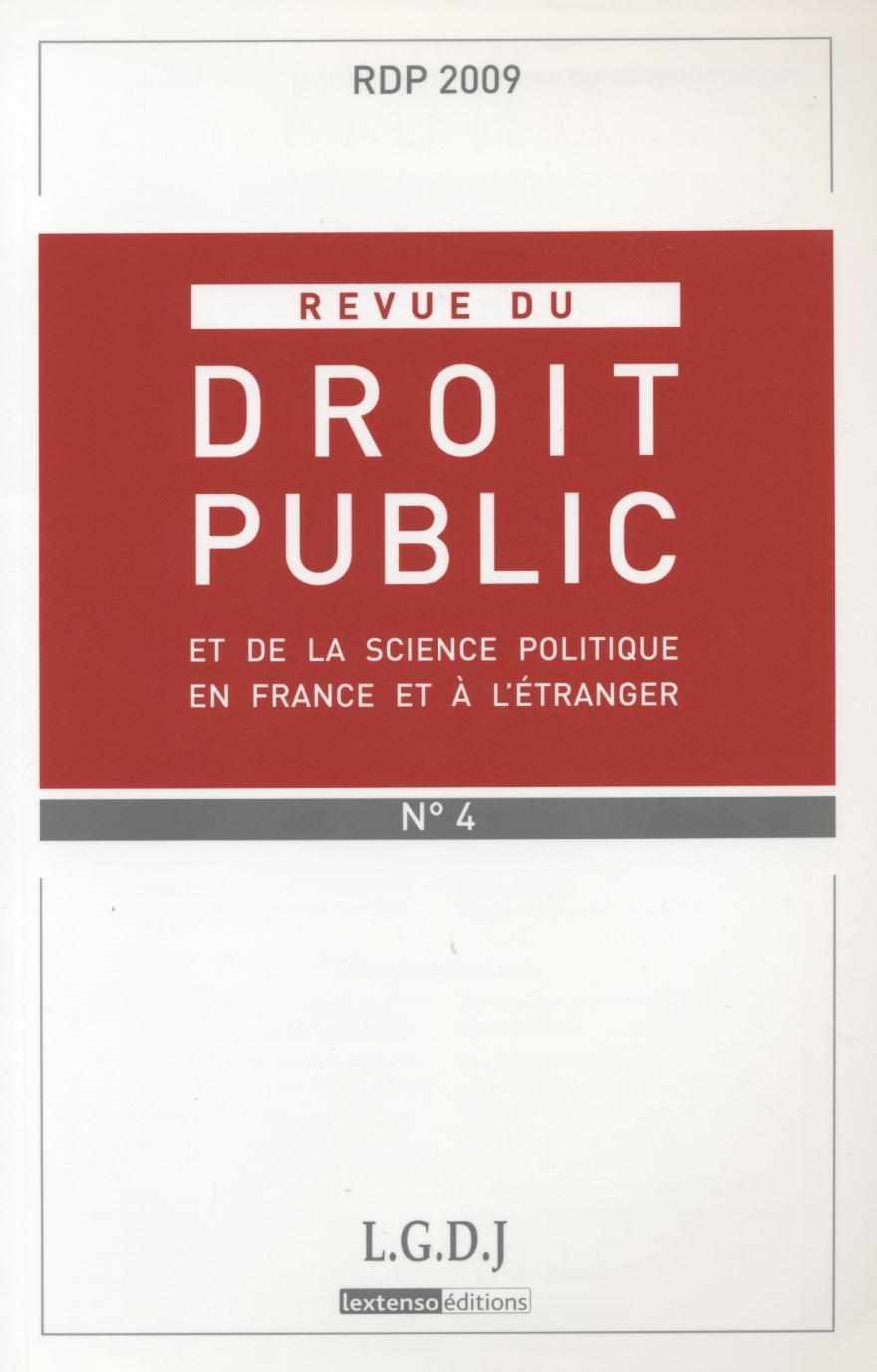 REVUE DU DROIT PUBLIC ET DE LA SCIENCE POLITIQUE EN