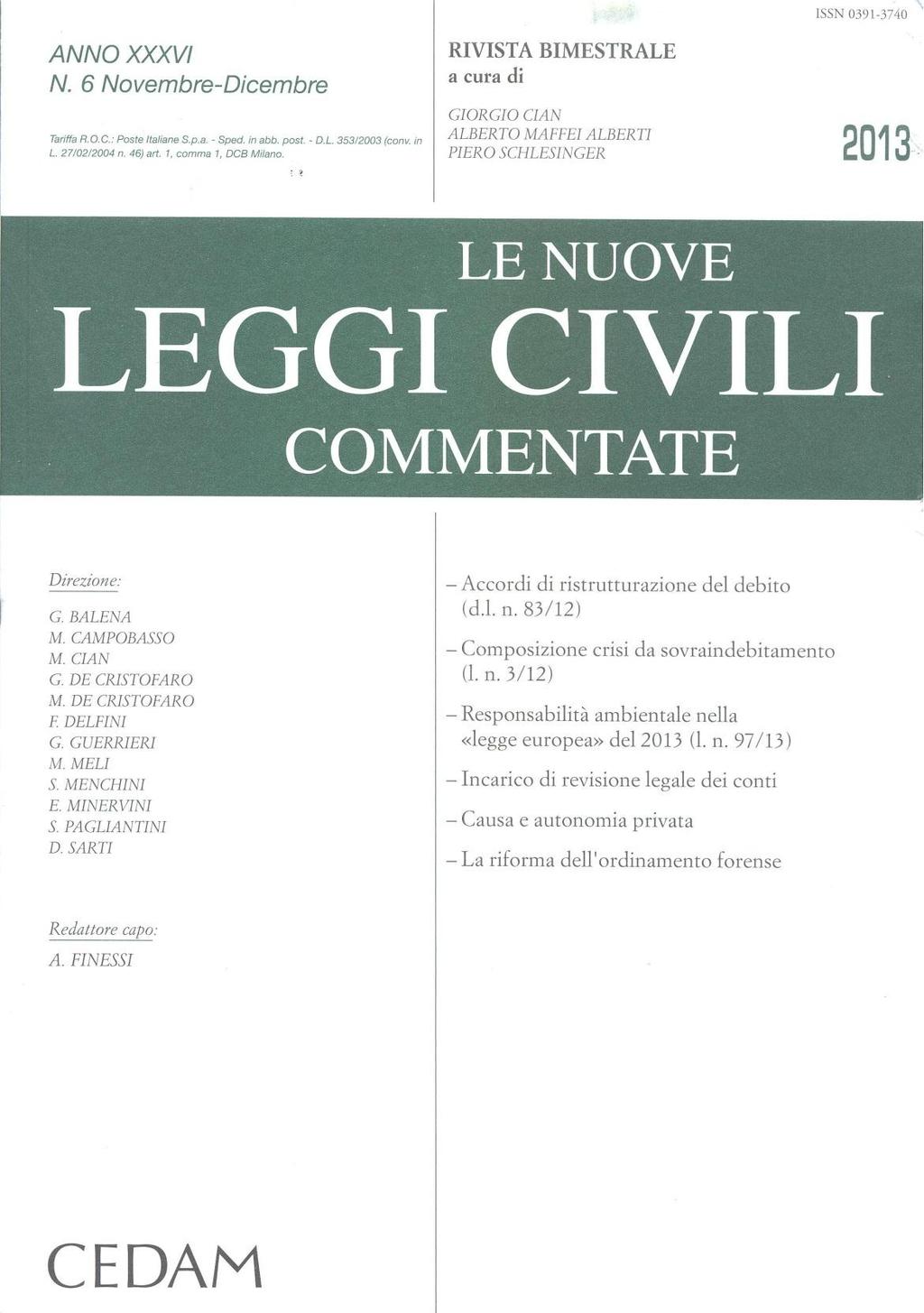 LE NUOVE LEGGI CIVILI COMMENTATE