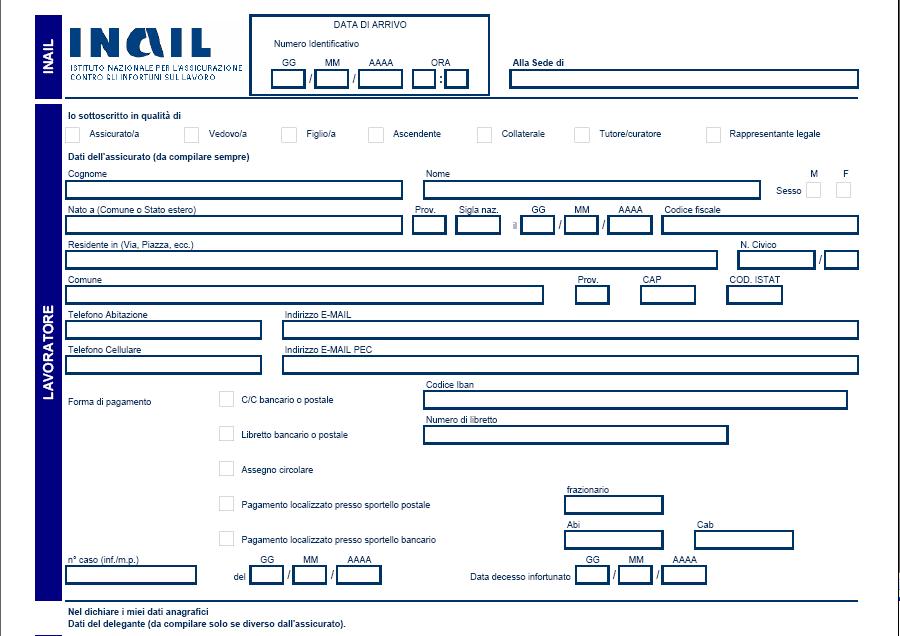 2 FUNZIONAMENTO Il modello 1P è essenzialmente un modello cartaceo che per alcune tipologiche di pratiche deve essere presentato all ente (INAIL), negli ultimi anni la presentazione può avvenire non