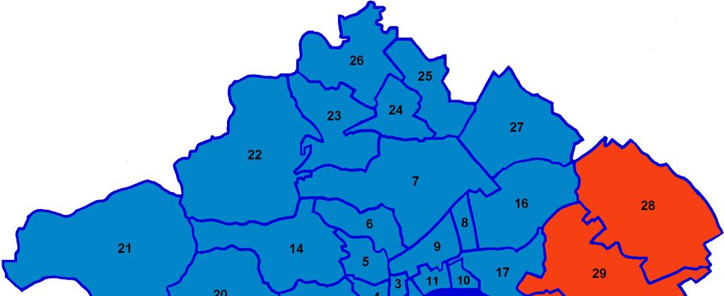 Elezioni del Governatore e del Consiglio Regionale del 28 e 29 marzo 2010 Primo Partito nei quartieri di Napoli Legenda PDL PD Quartieri 1) San