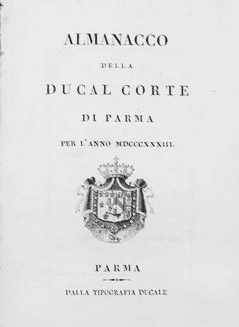 88 - Almanacco della Ducal Corte di Parma per l anno MDCCCXXXIII - s.d. [1833] 91 - BARILLI - Saggi Parmensi scelti ed ordinati da Remo Cattelani - 1963 87. Parma AAVV.