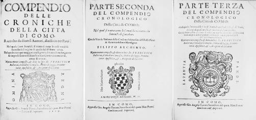 155 - BALLARINI - Compendio delle croniche della città di Como raccolto da.