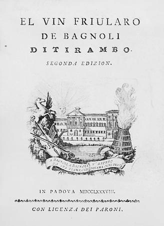 334 - PASTÒ - El vin friularo de Bagnoli. Ditirambo - 1788 341 - VILLA - I rimboschimenti sul Monte Summano e ad Asiago... - 1906 337. [TREVISAN Francesco].