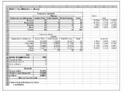 Test Chi-quadrato per l indipendenza Foglio di Microsoft Excel con i calcoli