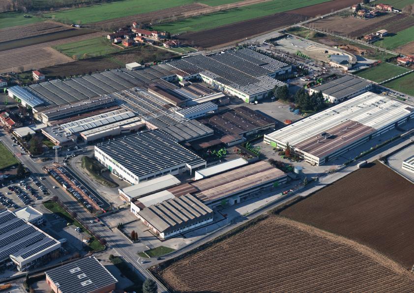 Le industrie Merlo a San Defendente di Cervasca (Cuneo) occupano una superficie di 300.