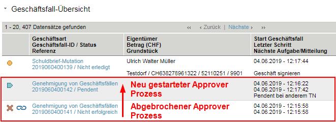 Ottimizzazione del processo «Approver» Sono state migliorate le istruzioni per gli utenti del processo «Approver» (transazione di approvazione).