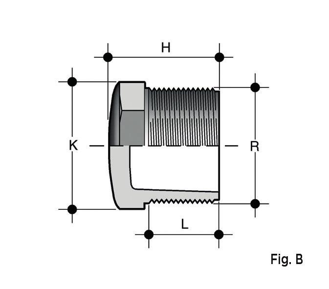 PFV Tappo estremità maschio filettata (fig.