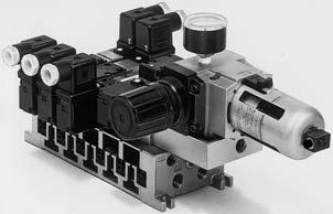 VFR Manifold con unità di controllo L impianto di controllo (filtro, regolatore, pressotato e valvola di scarico) è costituito da una sola unità da installare direttamente sulla base manifold.