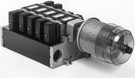 VFR Manifold con filtro disoleatore Protegge l ambiente circostante Ridotto il rumore di scarico di d minimo Raccoglie la condensa d olio: indice di raccolta 99.