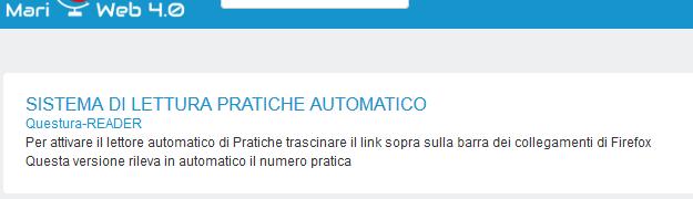 - Cliccare con il tasto destro del mouse sul link Pratica-READER e poi scegliere la voce aggiungi link ai