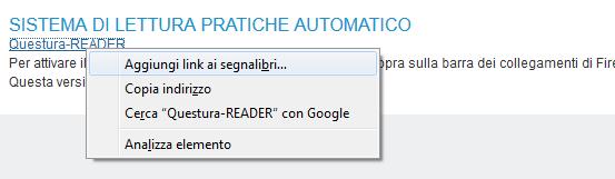 cliccare su Salva - Se l operazione è andata a buon fine, nella barra dei segnalibri del browser dovrebbe