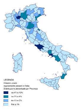 20 2018 - Rapporto comunità ucraina in Italia ucraini, con una percentuale del 14%.
