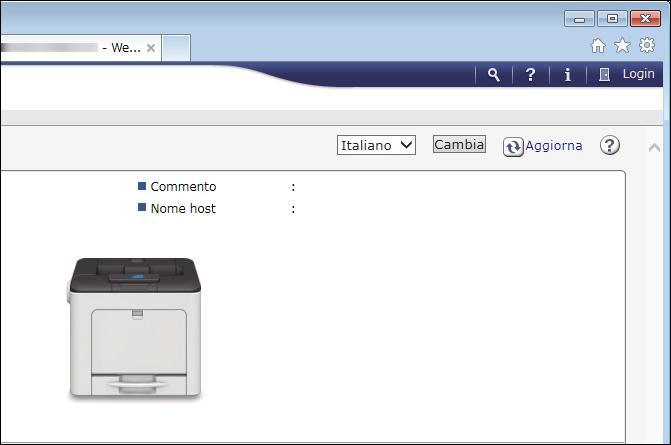 Aggiornamento del firmware IT DUP065 Per verificare l'indirizzo IP della stampante, premere il tasto [Menu] e selezionare [Interfaccia host].