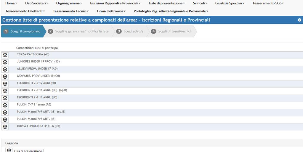 it con le proprie credenziali (vedi Appendice per creare utenze secondarie) dal Menu scegliere Liste di