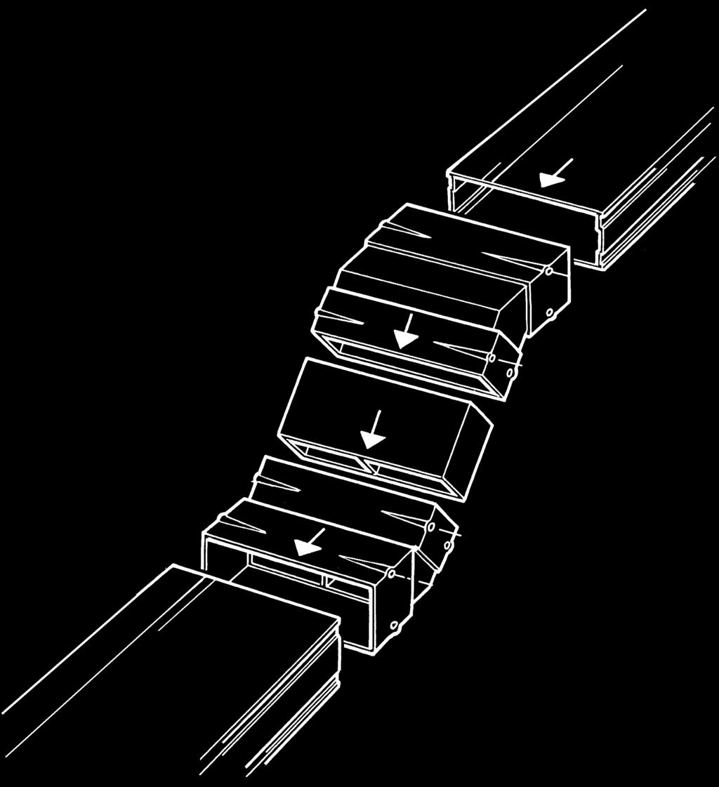 Rising 90 bend. Scatole di derivazione sovrapposte. Junction box.