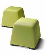 SEDUTE / OFFICE CHAIRS COLLECTION DIVANETTO / SOFA Divanetto Versione due posti alto - Colori dei rivestimenti della seduta e della struttura sono mixabili. POUF Pouf. pouf.