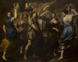 Andrea Vaccaro, Il trionfo di David, olio su tela, cm 207x256, inv. Q1751 Sanguine.