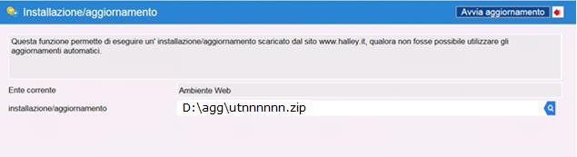 Come eseguire gli aggiornamenti manuali dal client Se si ha la necessità di effettuare degli aggiornamenti di versioni test o scaglionati, è possibile aggiornare il server direttamente da un