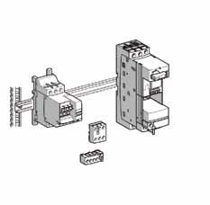 Avviatori TeSys U Basi di potenza sensi di marcia DF0 DB0 DB0 Montaggio verticale Basi "invertitore" Le basi Invertitore ( sensi di marcia) si realizzano assemblando una base potenza e un blocco