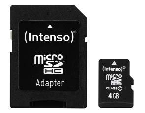 Memorie Micro SD - Classe 4 Memorie Micro SD - Classe 10 ٠ Max Transfer rate lettura : 21,00 Mb/s ٠ Max