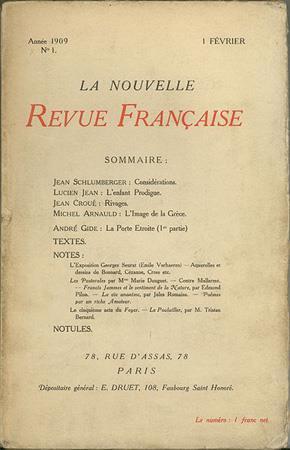 Nouvelle Revue française André Gide, Jean