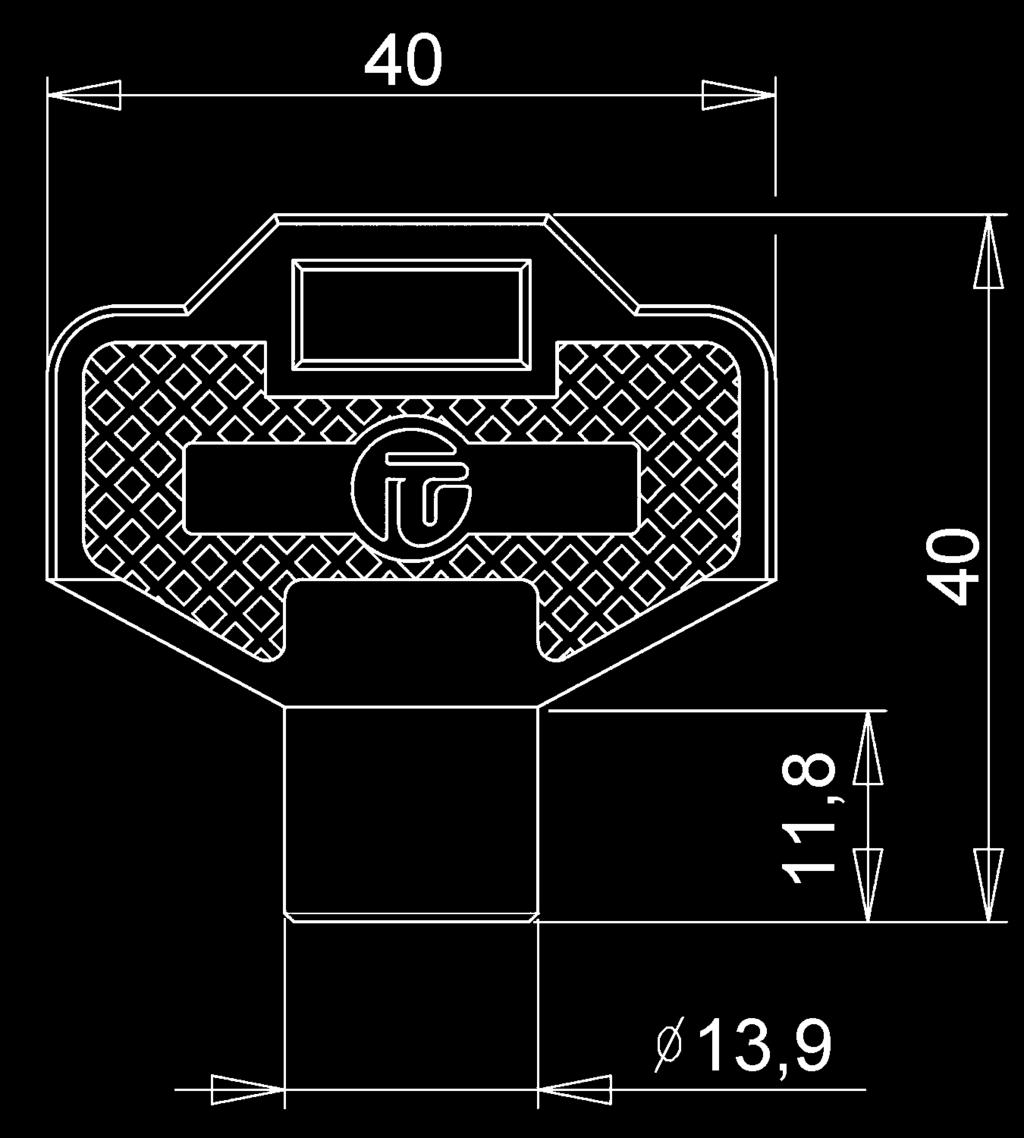 polyamide avec capuchon antiglissant Conditionnement: 50 pièces en boîtes carton.