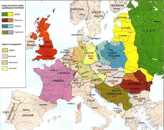 Nuovi confini Acquisizioni territoriali Zone di