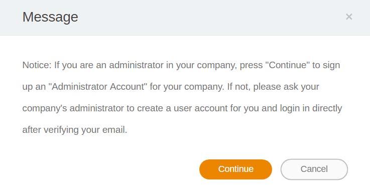 Primo collegamento Registrazione di un nuovo account come amministratore Con BenQ IAM (Identify and Access Management), è possibile gestire tutti i servizi BenQ (incuso X-Sign Manager) in un account.