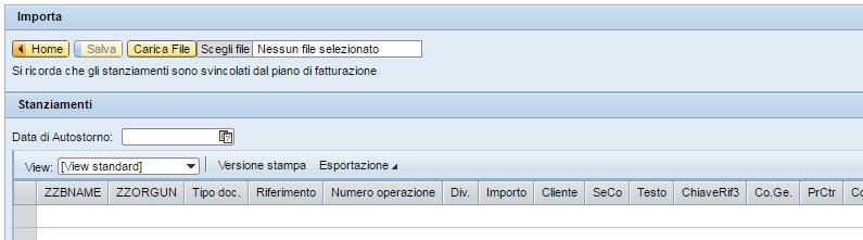 Inserire gli Stanziamenti Attraverso il pulsante «Stanziamenti» si accede all