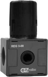 regolatore di pressione G3/8 G3/8 pressure regulator Regolatore a membrana con valvola di scarico sovrapressione (relieving) Diaphragm-type pressure regulator with relieving Autocompensazione durante