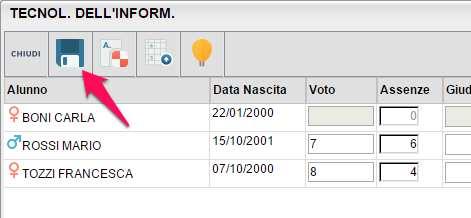 Nota 2 per le Proposte di Voto: Il sistema accetta numeri interi da 1 a 10, mezzi voti (es: 6,5) con la virgola decimale, numeri interi seguiti da uno dei simboli + e (es: 6+