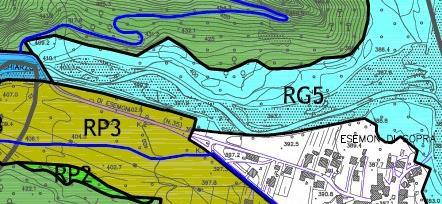 zona agricola esistente al posto di zona di interesse idraulico: variazione da zona RG5 a zona di