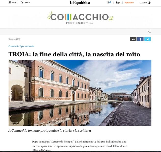 Advertorial Repubblica Bologna per mostra su Troia + Taboola https://bologna.repubblica.