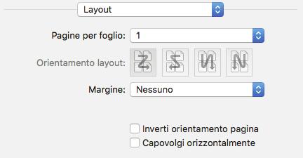 Uso di AirPrint da OS X o macos Menu delle opzioni di trasmissione fax Le impostazioni possono differire in base alle specifiche del dispositivo collegato o a configurazioni opzionali.