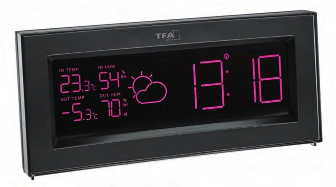 Alimentazione: 2 batterie alcaline AA (incluse) Interna: da 0 C a +50 C Esterna: da -20 C a +60 C Umidità: da 20% a 99% Dimensione: 130 x 230 x 130 mm Peso: 149 gr Quadro TF 35.