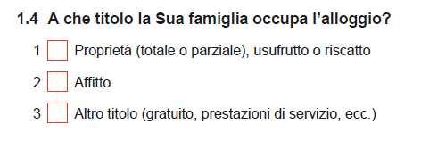 Modello CP1: Quesiti bloccanti Sezione I