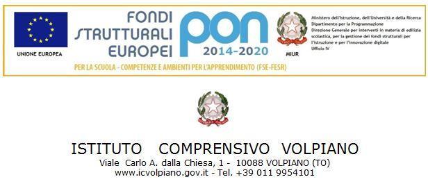 All Albo Al Sito Web Agli Atti All. A - Istanza di partecipazione al bando AL DIRIGENTE SCOLASTICO DELL I.C.VOLPIANO Il/la sottoscritto/a... Codice fiscale.... nato/a a.. il / / / email.