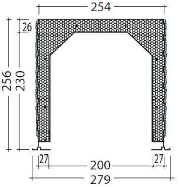 Cassonetto EURO 25 EURO 30 EURO 35 CA021 Cielino in fibra di legno con cornice frontale in PVC espanso, spess.