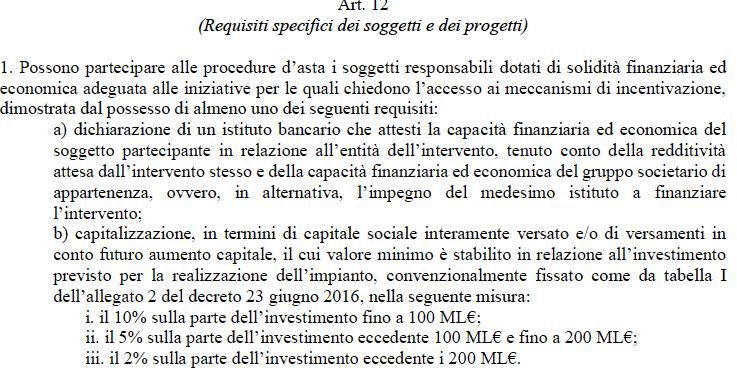 Aste, partecipazione ASTE, P 1MW 1) Cauzione definitiva (fideiussione) =10% del costo dell investimento (90% di 1.