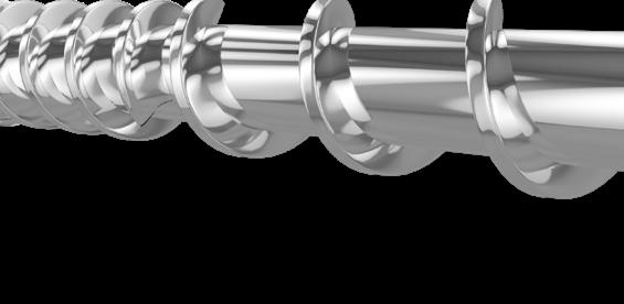 15 ESTRUSIONE HPE SOFT PVC HIGH PERFORMANCE EXTRUSION BARRIER SOFT PVC Profilo vite a barriera con rapporto di compressione adeguato.