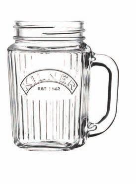 744 Mini boccale dalle linee vintage. Dimensione: Ø 6 x 8,2 cm Capacità: 110 ml Vintage Handled Jar KLN 0025.